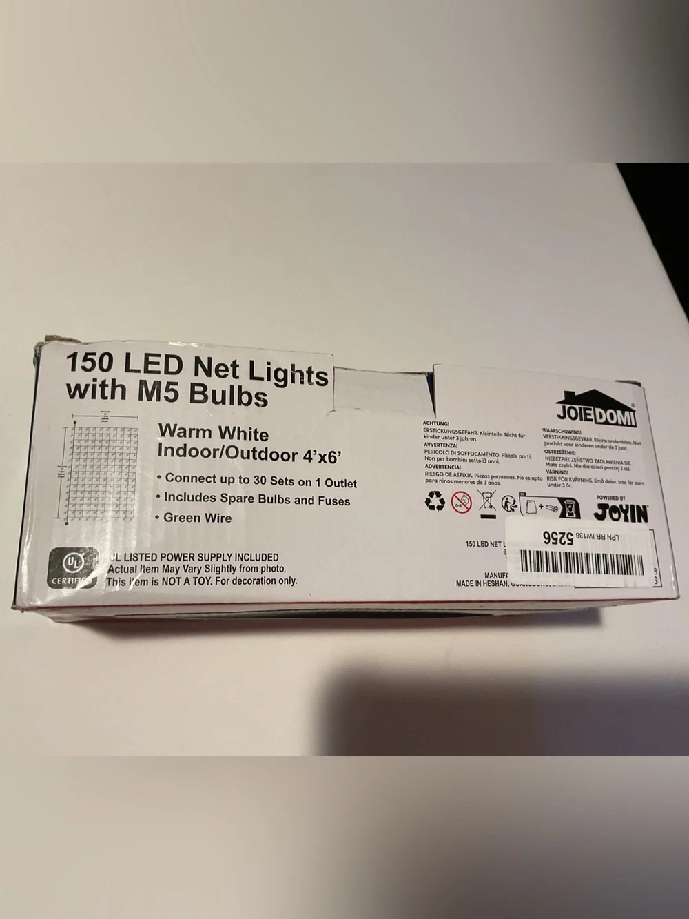 JoieDomi 150 LED Net Lights Warm White Holiday Christmas - 2 pack (300 Lights)